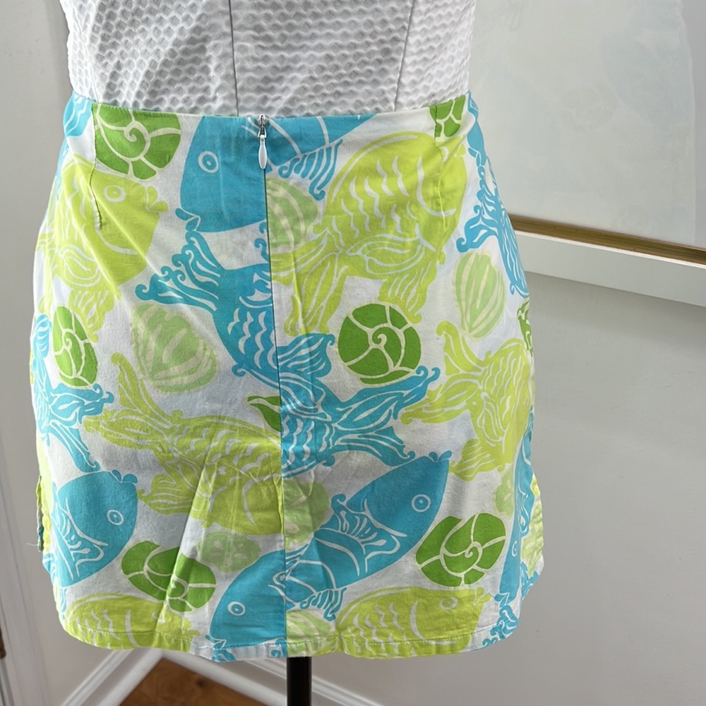 Lilly Pulitzer Clearwater Neon Fish & Sealife Print Mini Skort, Size 8 - Picture 6 of 11